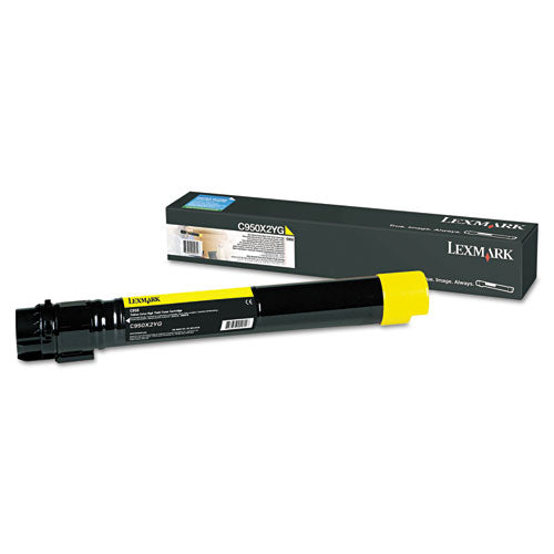 Image of Lexmark C950x2yg Extra High-Yield Toner, 22,000 Page-Yield, Yellow