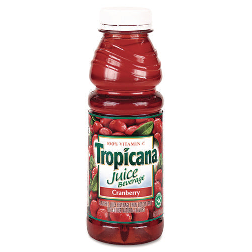 Image of Tropicana® Juice Beverage, Cranberry, 15.2oz Bottle, 12/carton