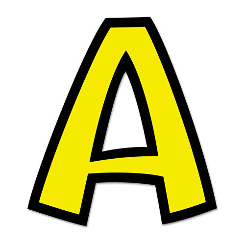 Image of TREND® Ready Letters Playful Combo Set, 4" Tall, Yellow Characters, Black Background, 216/Set