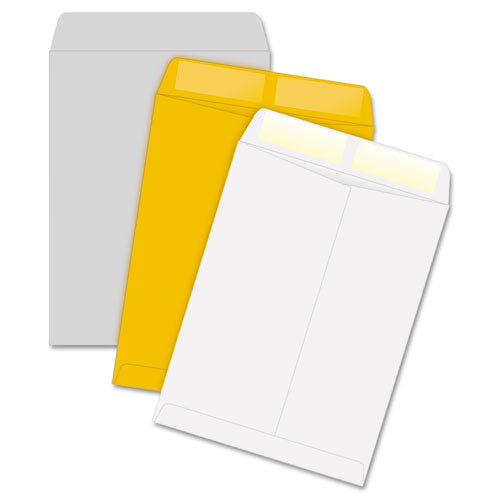 Image of Quality Park Catalog Envelope, 28 lb Bond Weight Kraft, #10 1/2, Square Flap, Gummed Closure, 9 x 12, Brown Kraft, 100/Box