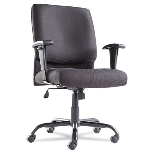 Image of OIF Big/tall Swivel/tilt Mid-Back Chair, Supports Up To 450 Lb, 19.29" To 23.22" Seat Height, Black