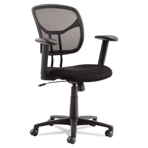 Image of OIF Swivel/tilt Mesh Task Chair With Adjustable Arms, Supports Up To 250 Lb, 17.72" To 22.24" Seat Height, Black