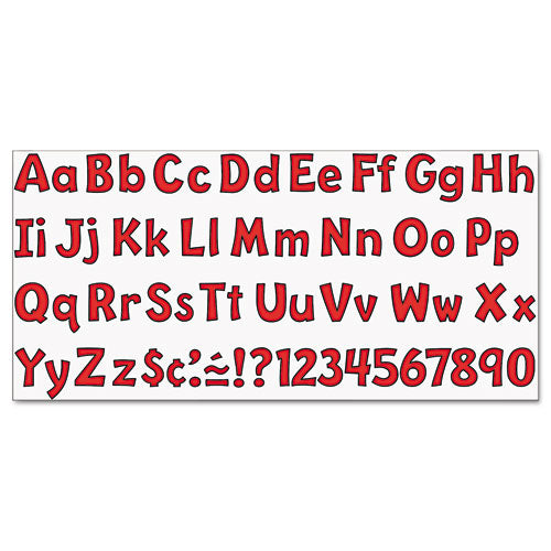 Image of TREND® Ready Letters Playful Combo Set, 4" Tall, Red Characters, 216/Set