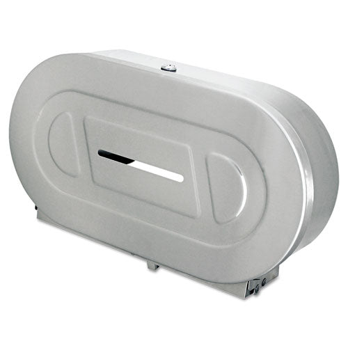 Image of Bobrick Toilet Tissue 2 Roll Dispenser, Jumbo, 20.81 x 5.31 x 11.38, Satin-Finish Stainless Steel