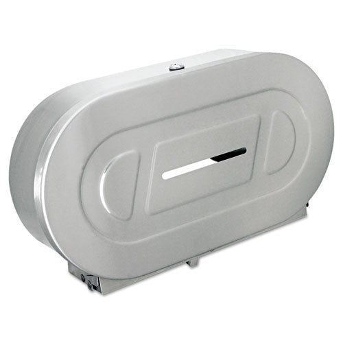 Image of Bobrick Toilet Tissue 2 Roll Dispenser, Jumbo, 20.81 x 5.31 x 11.38, Satin-Finish Stainless Steel