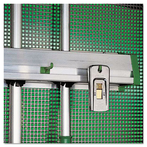 Image of Unger® Hold Up Aluminum Tool Rack, 36w X 3.5d X 3.5h, Aluminum/green