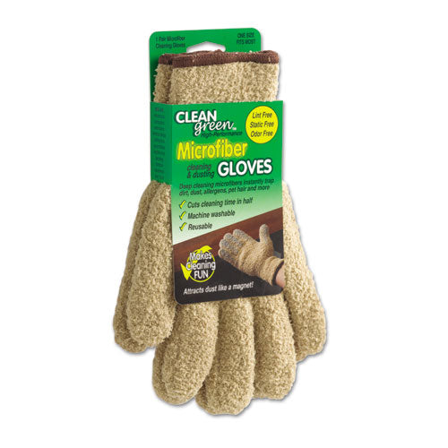 Image of Master Caster® Cleangreen Microfiber Dusting Gloves, 5" X 10, Pair