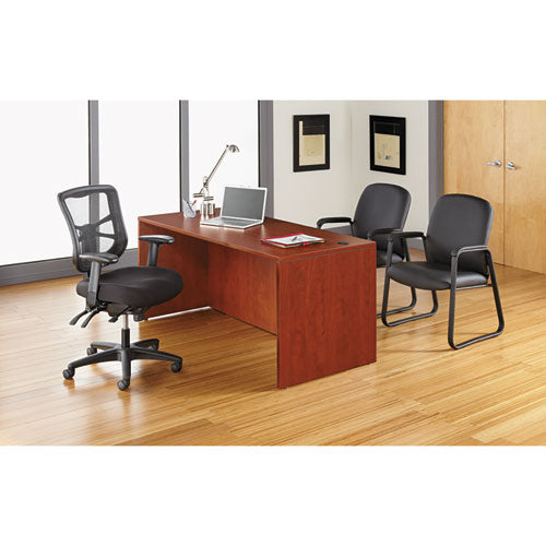 Image of Alera® Alera Elusion Series Mesh High-Back Multifunction Chair, Supports Up To 275 Lb, 17.2" To 20.6" Seat Height, Black
