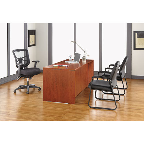 Image of Alera® Alera Elusion Series Mesh High-Back Multifunction Chair, Supports Up To 275 Lb, 17.2" To 20.6" Seat Height, Black