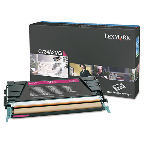 Image of Lexmark C734a2mg Toner, 6,000 Page-Yield, Magenta
