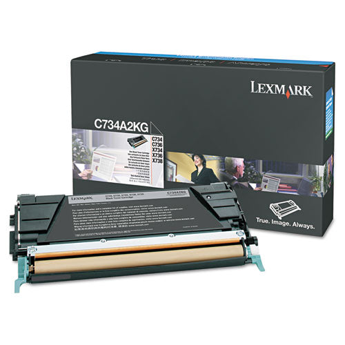 Image of Lexmark C734a2kg High-Yield Toner, 8,000 Page-Yield, Black