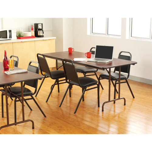 Image of Alera® Wood Folding Table, Rectangular, 71.88w X 29.88d X 29.13h, Mahogany