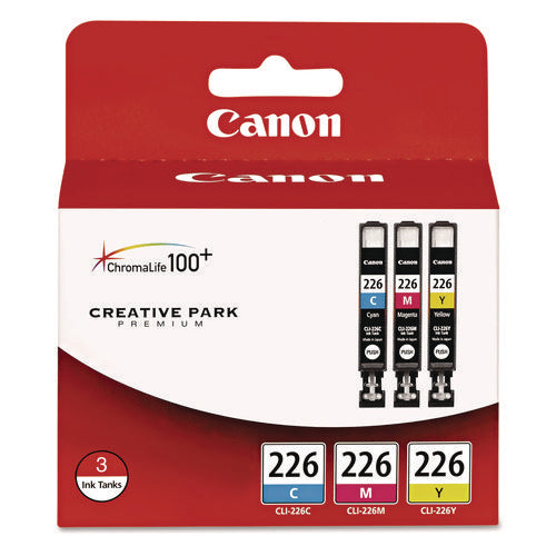 Image of Canon® 4547b005 (cli-226) Ink, Cyan/magenta/yellow, 3/pack