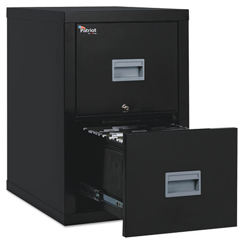 Image of FireKing® Patriot By Fireking Insulated Fire File, 1-Hour Fire Protection, 2 Legal/letter File Drawers, Black, 17.75" X 25" X 27.75"