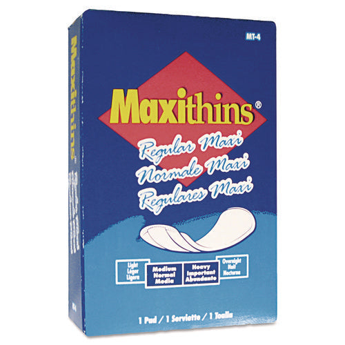 Image of HOSPECO® Maxithins Vended Sanitary Napkins #4, Maxi, 100 Individually Boxed Napkins/carton