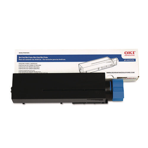 Image of Oki® 44574701 Toner, 4,000 Page-Yield, Black