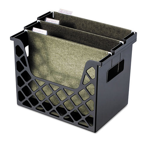Image of Officemate Recycled Desktop File Organizer, 3 Sections, Letter Size Files, 13.25" X 8.63" X 10.75", Black