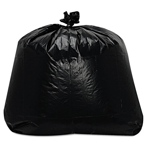 Image of Trinity Plastics Low-Density Can Liners, 56 gal, 1.6 mil, 43" x 47", Black, Flat Pack, 100/Carton