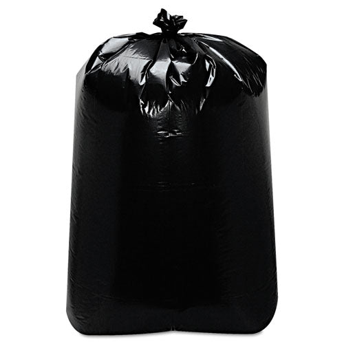 Image of Trinity Plastics Low-Density Can Liners, 60 gal, 1.6 mil, 22" x 58", Black, Flat Pack, 100/Carton