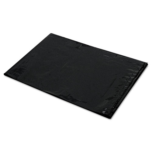 Image of Trinity Plastics Low-Density Can Liners, 60 gal, 1.6 mil, 22" x 58", Black, Flat Pack, 100/Carton