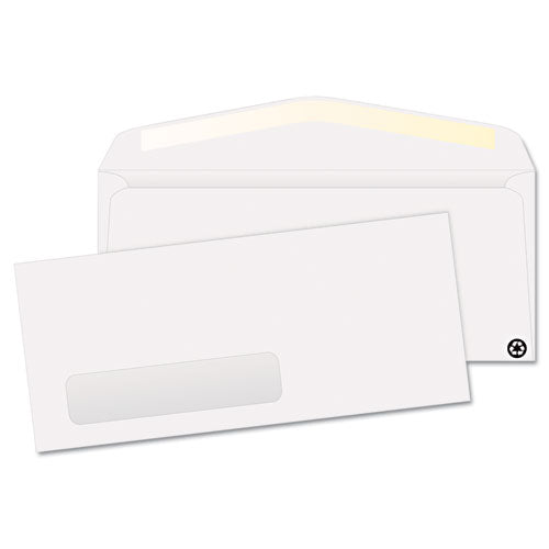 Image of Quality Park Address-Window Envelope, Lower Left, #10, Commercial Flap, Gummed Closure, 4.13 x 9.5, White, 500/Box
