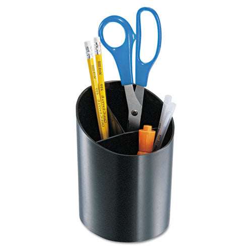 Image of Officemate Recycled Big Pencil Cup, Plastic, 4.25 x 4.5 x 5.75, Black