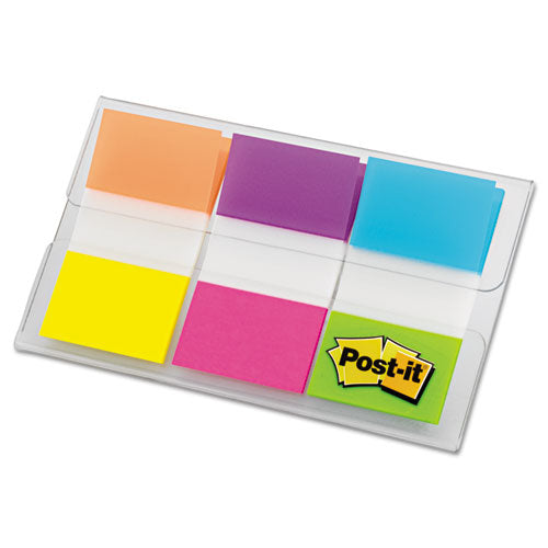 Image of Post-it® Flags Page Flags In Portable Dispenser, Assorted Brights, 60 Flags/pack