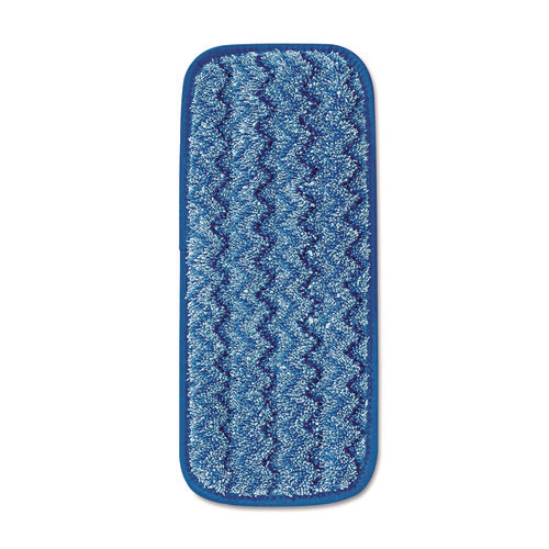 Image of Rubbermaid® Commercial Microfiber Wall/Stair Wet Mopping Pad, 13.75 x 5.5 x 0.5, Blue