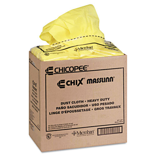 Image of Chix® Masslinn Dust Cloths, 1-Ply, 24 x 24, Unscented, Yellow, 30/Bag, 5 Bags/Carton