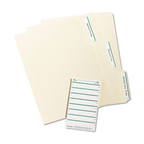 Image of Avery® Printable 4" X 6" - Permanent File Folder Labels, 0.69 X 3.44, White, 7/sheet, 36 Sheets/pack, (5203)