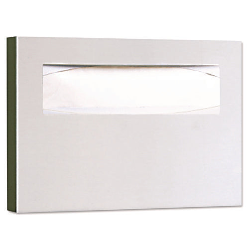 Image of Bobrick Stainless Steel Toilet Seat Cover Dispenser, Classicseries, 15.75 X 2 X 11, Satin Finish