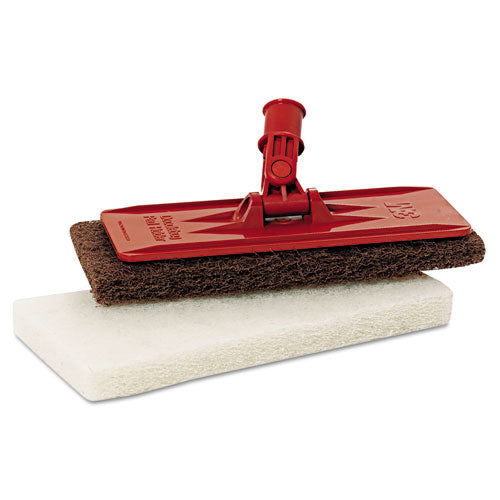 Image of 3M Doodlebug Threaded Pad Holder Kit, 4.63 X 10, Orange, 4/carton