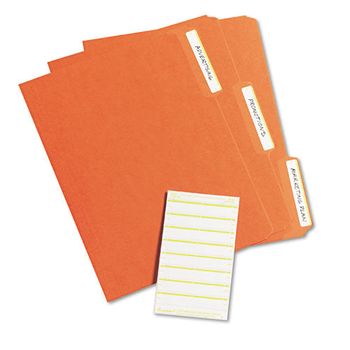 Image of Avery® Printable 4" X 6" - Permanent File Folder Labels, 0.69 X 3.44, White, 7/sheet, 36 Sheets/pack, (5209)