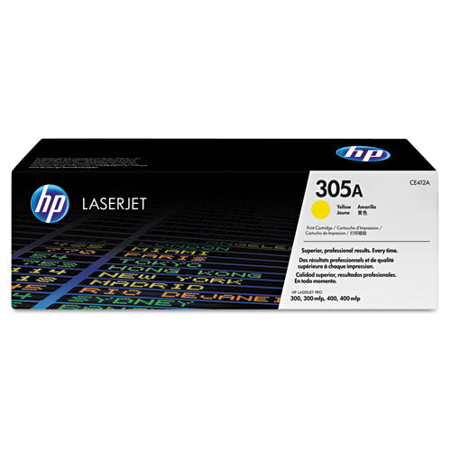 Image of HP HP 305a, (ce412a) Yellow Original Laserjet Toner Cartridge