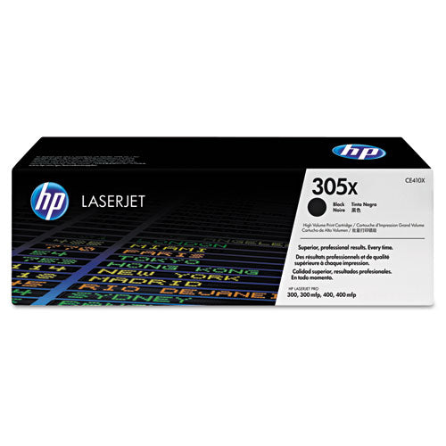 Image of HP HP 305x, (ce410x) High-Yield Black Original Laserjet Toner Cartridge