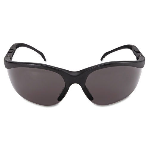 Image of MCR Safety Klondike Safety Glasses, Matte Black Frame, Gray Lens, 12/box