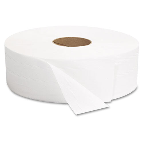 Image of GEN JRT Jumbo Bath Tissue, Septic Safe, 2-Ply, White, 3.3" x 1,375 ft, 12" dia, 6 Rolls/Carton