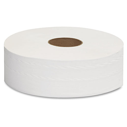 Image of GEN JRT Jumbo Bath Tissue, Septic Safe, 2-Ply, White, 3.3" x 1,375 ft, 12" dia, 6 Rolls/Carton
