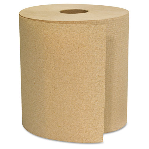 Image of GEN Hardwound Roll Towels, 1-Ply, 8" x 800 ft, Brown, 6 Rolls/Carton