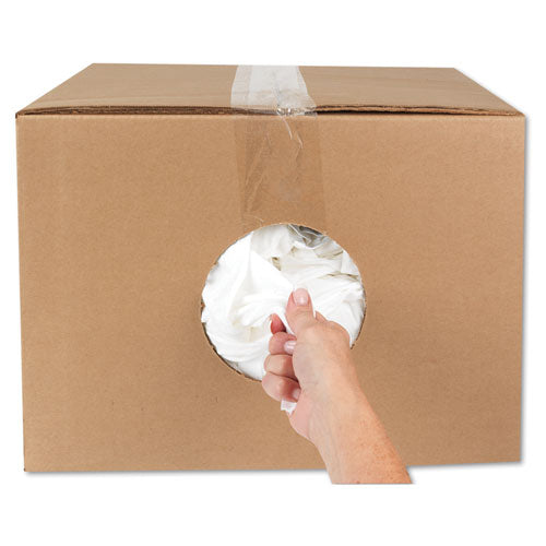 Image of HOSPECO® New Bleached White T-Shirt Rags, 25 Pounds/bag