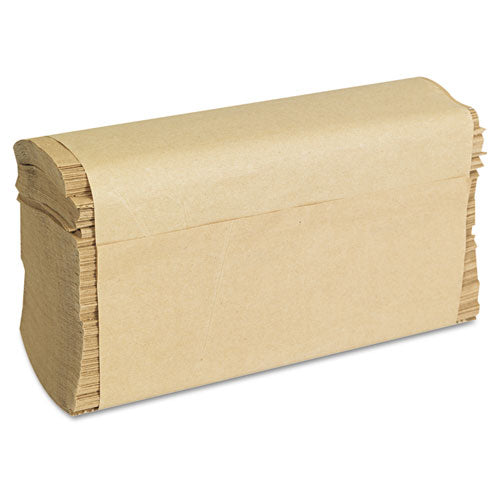 Image of GEN Folded Paper Towels, Multifold, 9 x 9.45, Natural, 250 Towels/Pack, 16 Packs/Carton