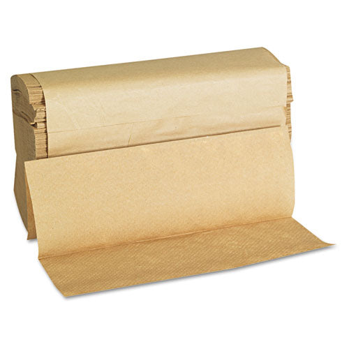 Image of GEN Folded Paper Towels, Multifold, 9 x 9.45, Natural, 250 Towels/Pack, 16 Packs/Carton