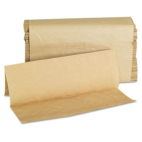 Image of GEN Folded Paper Towels, Multifold, 9 x 9.45, Natural, 250 Towels/Pack, 16 Packs/Carton