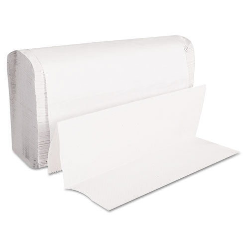 Image of GEN Folded Paper Towels, Multifold, 9 x 9.45, White, 250 Towels/Pack, 16 Packs/Carton
