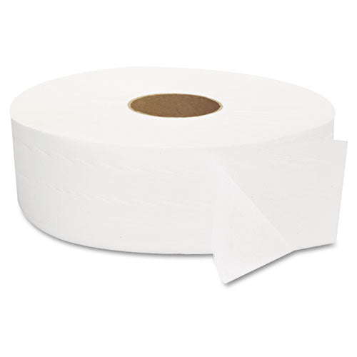 Image of GEN JRT Jumbo Bath Tissue, Septic Safe, 2-Ply, White, 3.3" x 1,375 ft, 12" dia, 6 Rolls/Carton