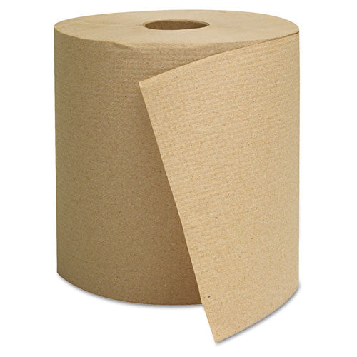 Image of GEN Hardwound Roll Towels, 1-Ply, 8" x 800 ft, Brown, 6 Rolls/Carton