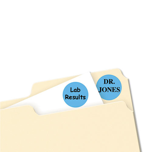 Image of Avery® Printable Self-Adhesive Removable Color-Coding Labels, 0.75" dia, Light Blue, 24/Sheet, 42 Sheets/Pack, (5461)