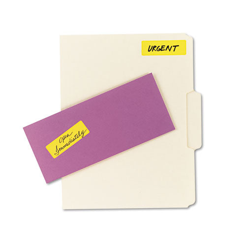 Image of Avery® Printable Self-Adhesive Removable Color-Coding Labels, 1 X 3, Neon Orange, 5/sheet, 40 Sheets/pack, (5477)