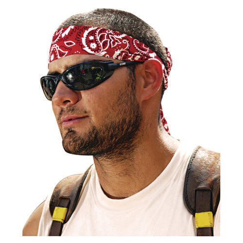 Image of ergodyne® Chill-Its 6700/6705 Bandana/headband, One Size Fits All, Red Western