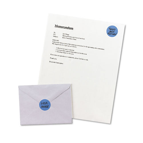 Image of Avery® Printable Self-Adhesive Removable Color-Coding Labels, 1.25" dia, Light Blue, 8/Sheet, 50 Sheets/Pack, (5496)